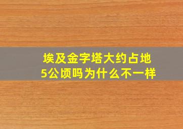 埃及金字塔大约占地5公顷吗为什么不一样