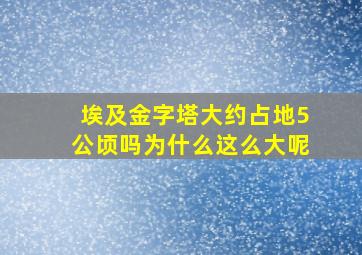 埃及金字塔大约占地5公顷吗为什么这么大呢