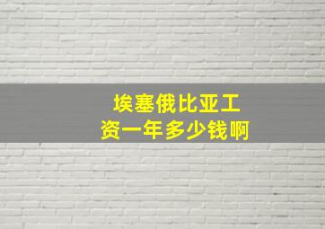 埃塞俄比亚工资一年多少钱啊