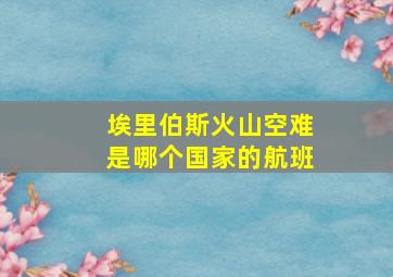 埃里伯斯火山空难是哪个国家的航班