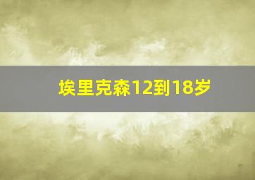 埃里克森12到18岁