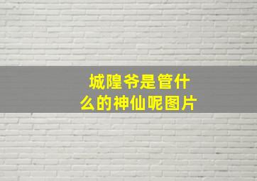 城隍爷是管什么的神仙呢图片