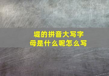 堤的拼音大写字母是什么呢怎么写