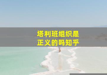 塔利班组织是正义的吗知乎