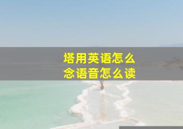 塔用英语怎么念语音怎么读