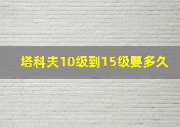 塔科夫10级到15级要多久