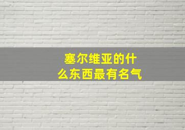 塞尔维亚的什么东西最有名气