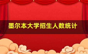 墨尔本大学招生人数统计