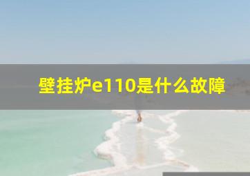 壁挂炉e110是什么故障