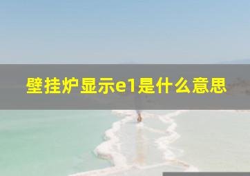 壁挂炉显示e1是什么意思