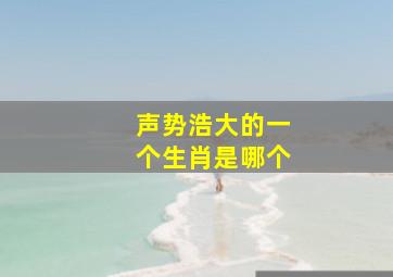 声势浩大的一个生肖是哪个