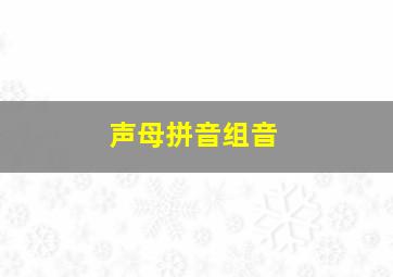 声母拼音组音