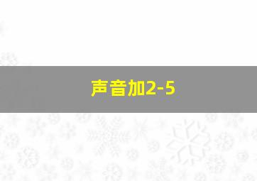 声音加2-5