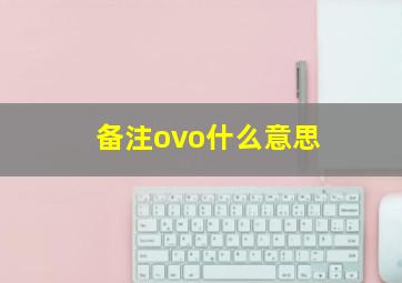 备注ovo什么意思