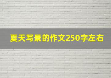 夏天写景的作文250字左右