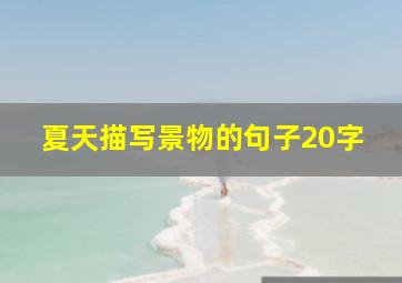 夏天描写景物的句子20字