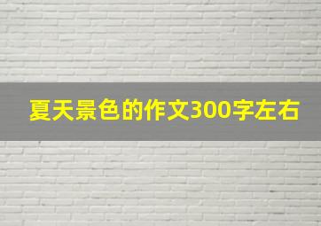 夏天景色的作文300字左右