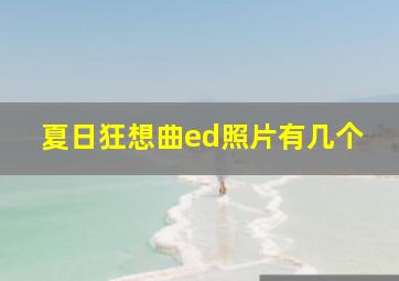 夏日狂想曲ed照片有几个