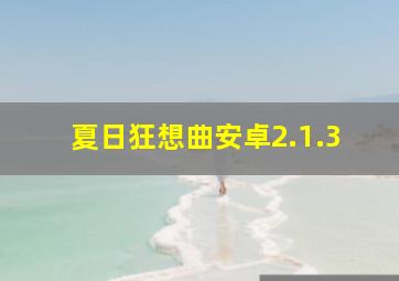 夏日狂想曲安卓2.1.3