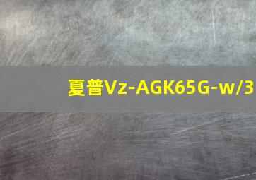 夏普Vz-AGK65G-w/3