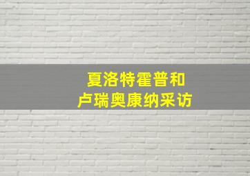 夏洛特霍普和卢瑞奥康纳采访