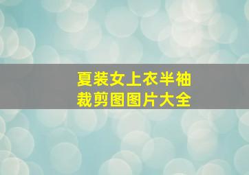 夏装女上衣半袖裁剪图图片大全