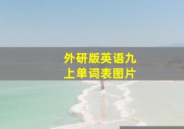 外研版英语九上单词表图片