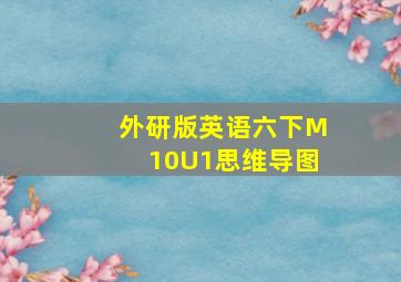 外研版英语六下M10U1思维导图