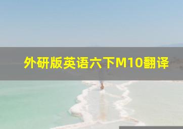 外研版英语六下M10翻译