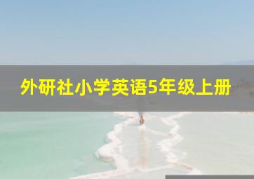 外研社小学英语5年级上册