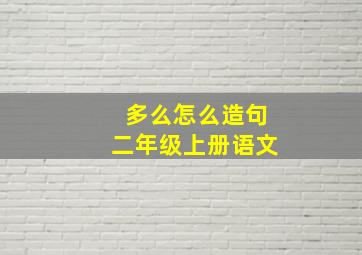 多么怎么造句二年级上册语文