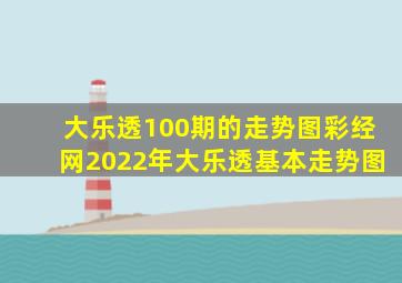 大乐透100期的走势图彩经网2022年大乐透基本走势图