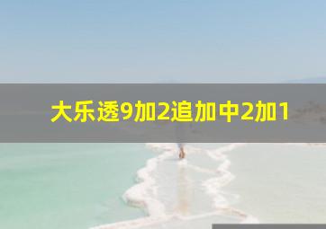 大乐透9加2追加中2加1