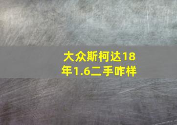 大众斯柯达18年1.6二手咋样