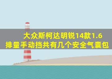 大众斯柯达明锐14款1.6排量手动挡共有几个安全气囊包