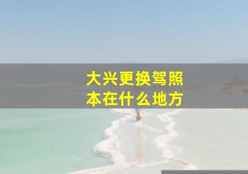 大兴更换驾照本在什么地方