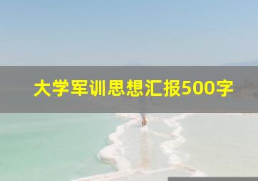 大学军训思想汇报500字