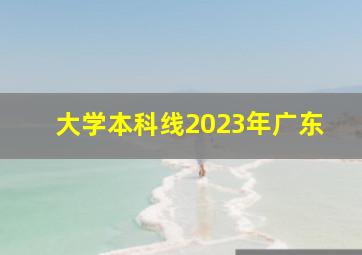 大学本科线2023年广东