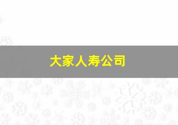 大家人寿公司