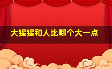 大猩猩和人比哪个大一点