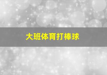 大班体育打棒球