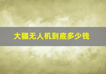 大疆无人机到底多少钱