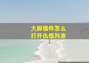 大脚插件怎么打开仇恨列表