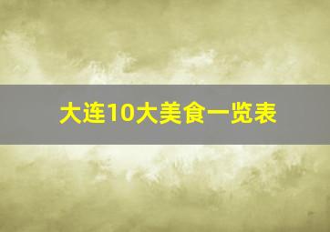 大连10大美食一览表