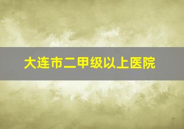 大连市二甲级以上医院