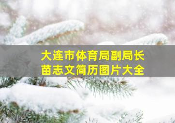 大连市体育局副局长苗志文简历图片大全