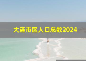 大连市区人口总数2024