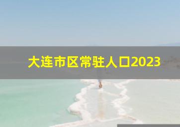 大连市区常驻人口2023