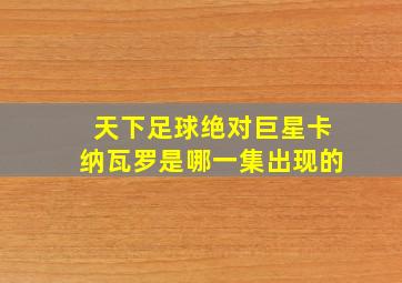 天下足球绝对巨星卡纳瓦罗是哪一集出现的