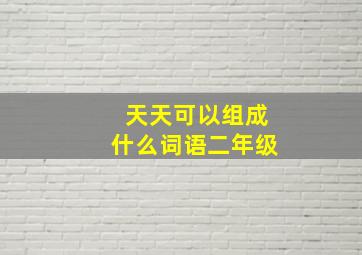 天天可以组成什么词语二年级